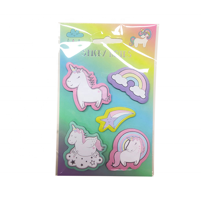 Sticky Note Memo Sticky Note Set with Cute Unicorn Shape